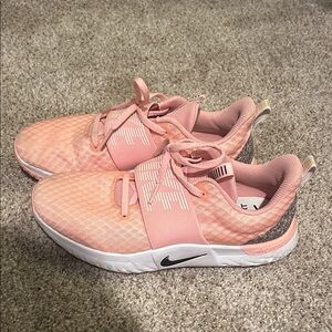 Nike Coral Pink Women's Athletic Sneakers with Black Swoosh (worn maybe twice)